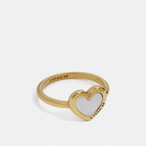 coach heart ring